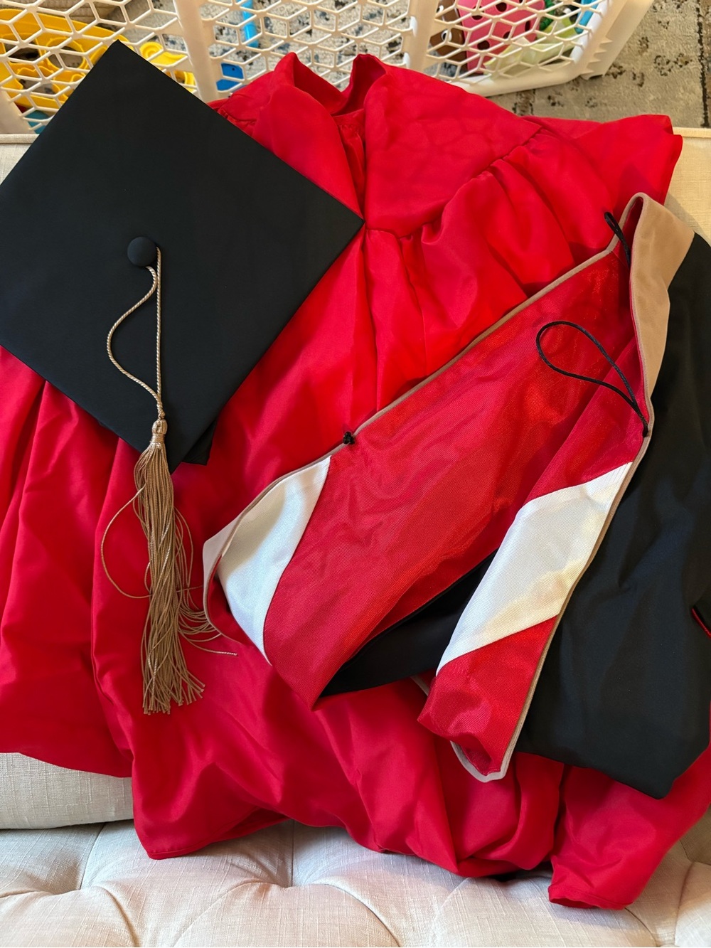 Boston University Masters Regalia Cap Gown Hood Graduation